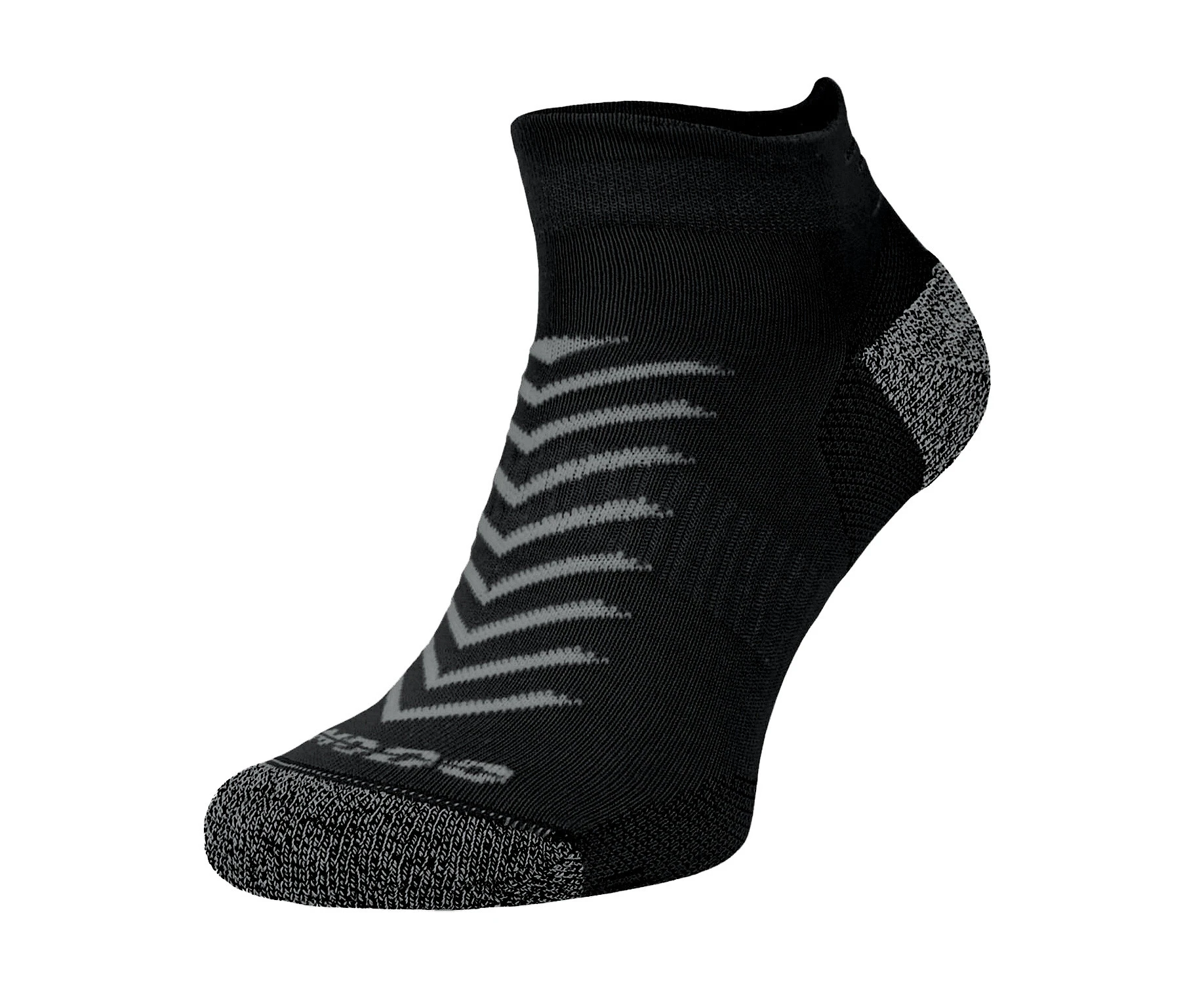 Hi Viz Running Socks | Comodo | Lightweight Anti Blister Sports Socks | Reflective Coolmax Socks - Black - Black