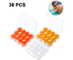 Ear Plugs for Sleeping Soft Reusable Moldable Silicone Earplugs Noise Cancelling Earplugs Sound Blocking Ear Plugs with Case-white+orange+red