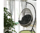 Swing Chair Egg Cushion Sofa Hanging Chair Seat Relax Cushions Padded Pad Covers Black