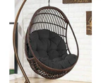 Swing Chair Egg Cushion Sofa Hanging Chair Seat Relax Cushions Padded Pad Covers Black