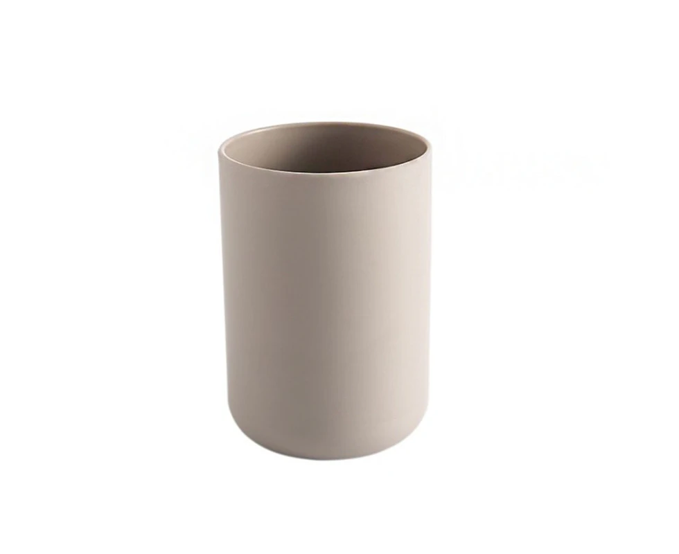 Plastic Material Toothbrush Cups Drinking Cup Mugs Brushing Cups Unbreakable Toothbrush Cups for Home Kitchen Bathroom-Color-Brown