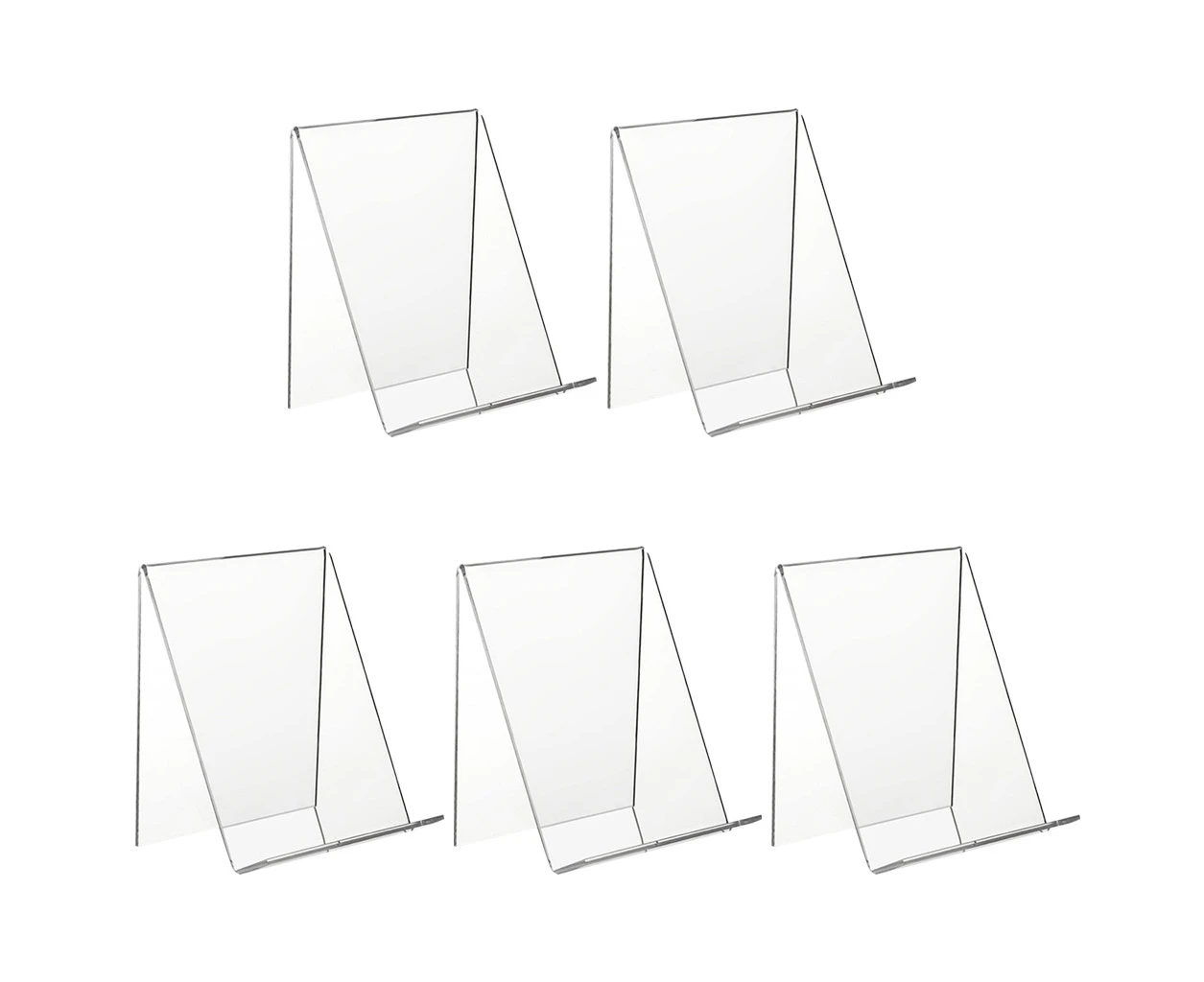 5PCS Acrylic Display Stand Clear Crystal Clear Acrylic Vertical Picture Frame