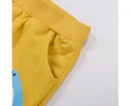 Boys Shorts Summer Cartoon Animal Print with Pockets-Yellow