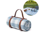 Adore Picnic Blanket Waterproof Foldable Picnic Mat for Beach Camping-Blue and White