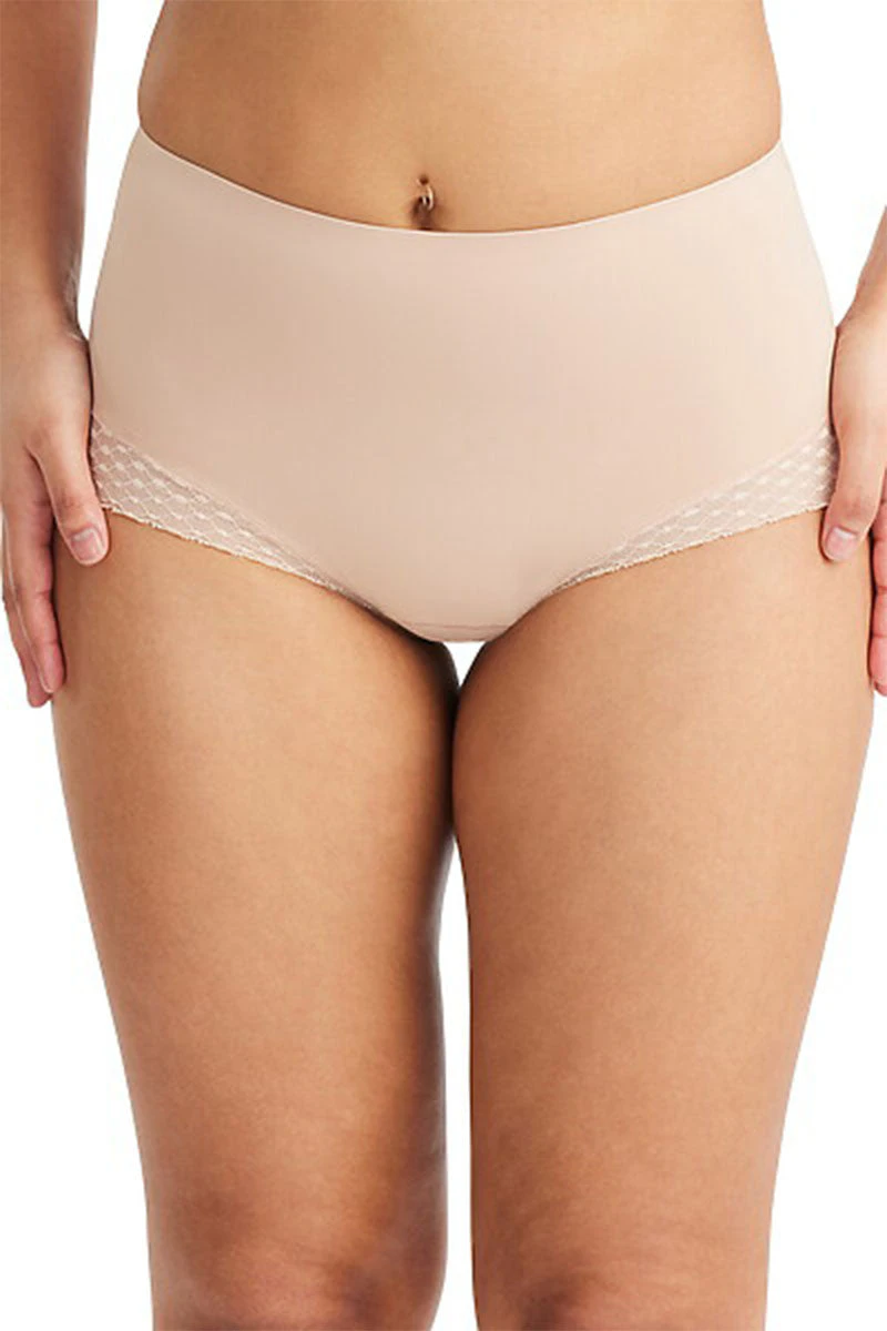 Revive Lace Waisted Brief - Nancy Ganz - Warm Taupe