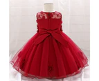 6mths-2yrs Lace Tulle Illusion Sleeveless Mini Ball Gown Children's Prom Dress