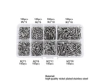 Self Tapping Screw Kit Lock Nut Wood Thread Nail Screw Sets M2 8 Sizes Included - White - M2