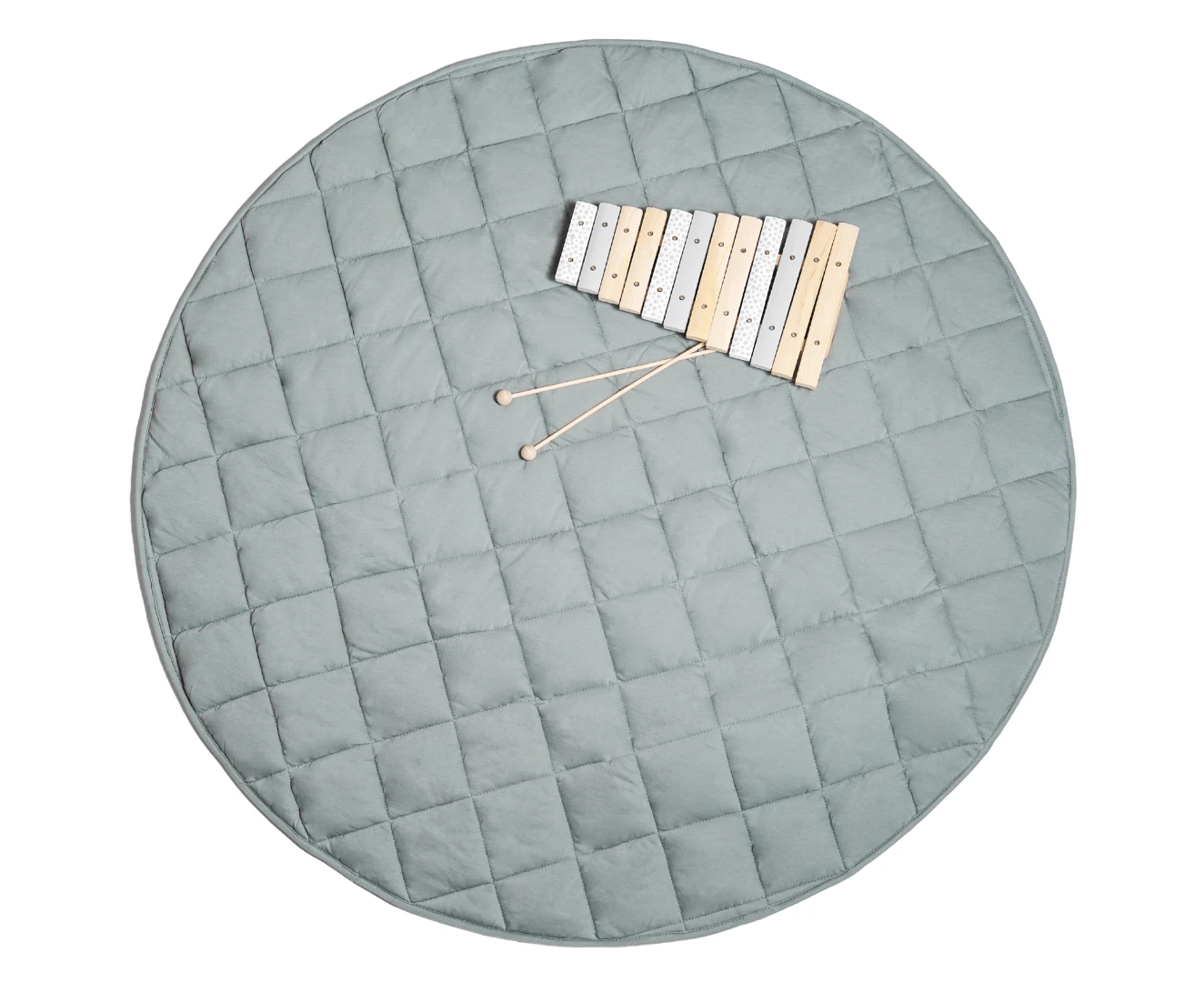 Outlook Baby Jersey Quilted Play Mat (Waterproof Backing) - Sage