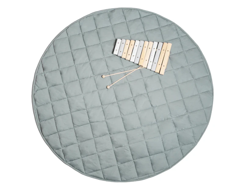 Outlook Baby Jersey Quilted Play Mat (Waterproof Backing) - Sage