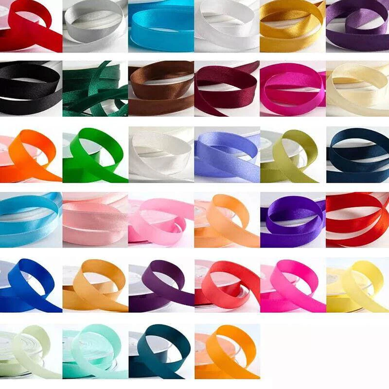 10mm Width Satin Hair Ribbon Wedding Party Decoration Gift Banquet 3m - Gold