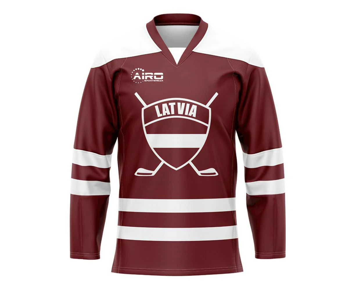 Latvia Home Ice Hockey Shirt