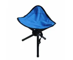 （Blue）Portable Folding Chair Outdoor Mini Camping Fishing Picnic Beach Stool Seat