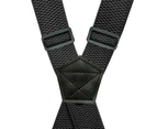 Mens Suspenders Strong Clips Heavy Duty X- Back Adjustable Suspenders Elastic Braces-camel color