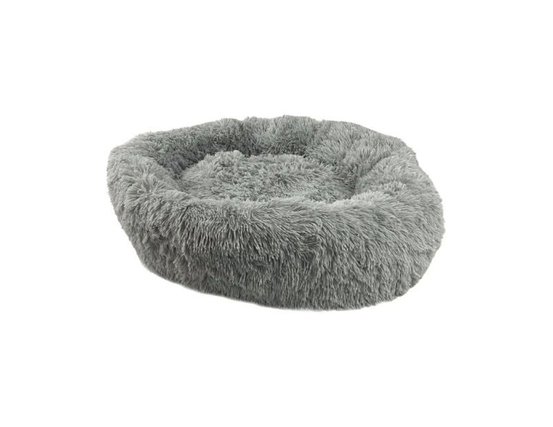 Floofi Round Pet Bed with Anti-Skid Bottom 60cm Light Grey