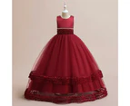 4yrs-14yrs Princess A Line Tulle Prom Dress With Sash