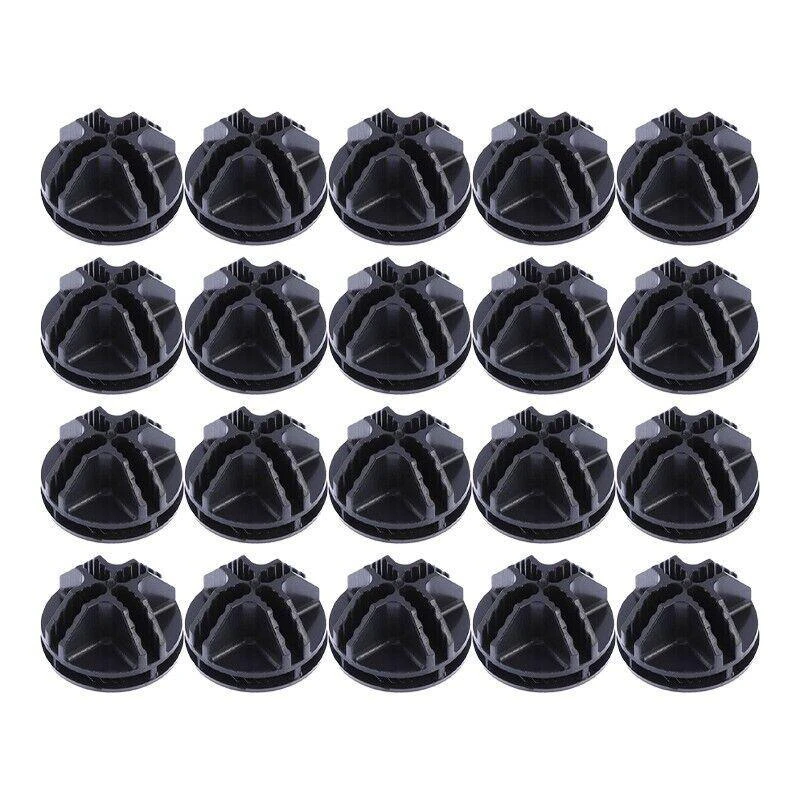 20PCS Wire Storage Cube Plastic Connectors Mesh Snap Plastic Push Grid