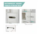 Bathroom Toilet Storage Cabinet Laundry Cupboard Assorted Shelf Drawer Fur White