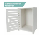 Bathroom Toilet Storage Cabinet Laundry Cupboard Assorted Shelf Drawer Fur White