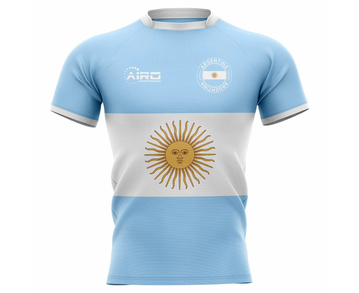 2023-2024 Argentina Flag Concept Rugby Shirt - Adult Long Sleeve