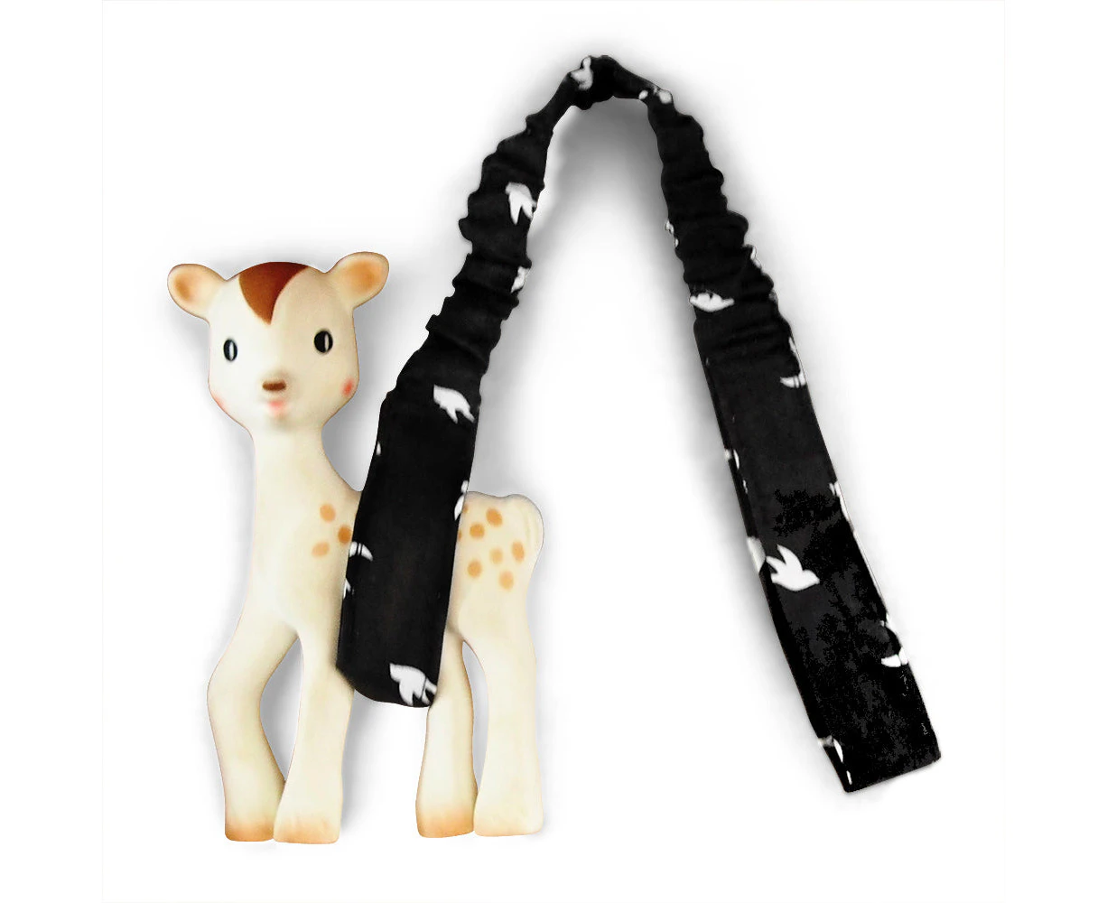 Get Foiled by Outlook Baby Toy Strap - Black Swallows