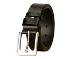 Men's Leather Dress Belt for Work Business and Casual-black