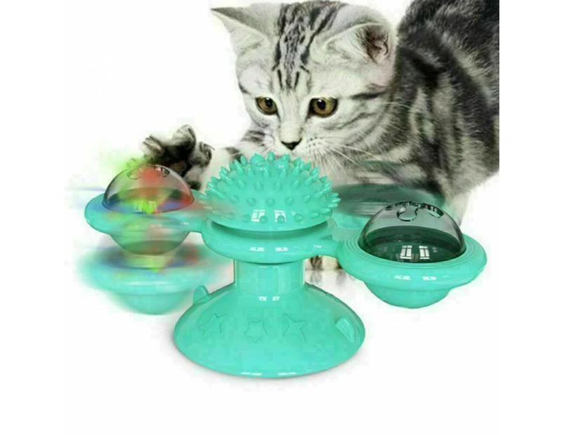 Cats Interactive Windmill Turntable Toy - Lake Blue