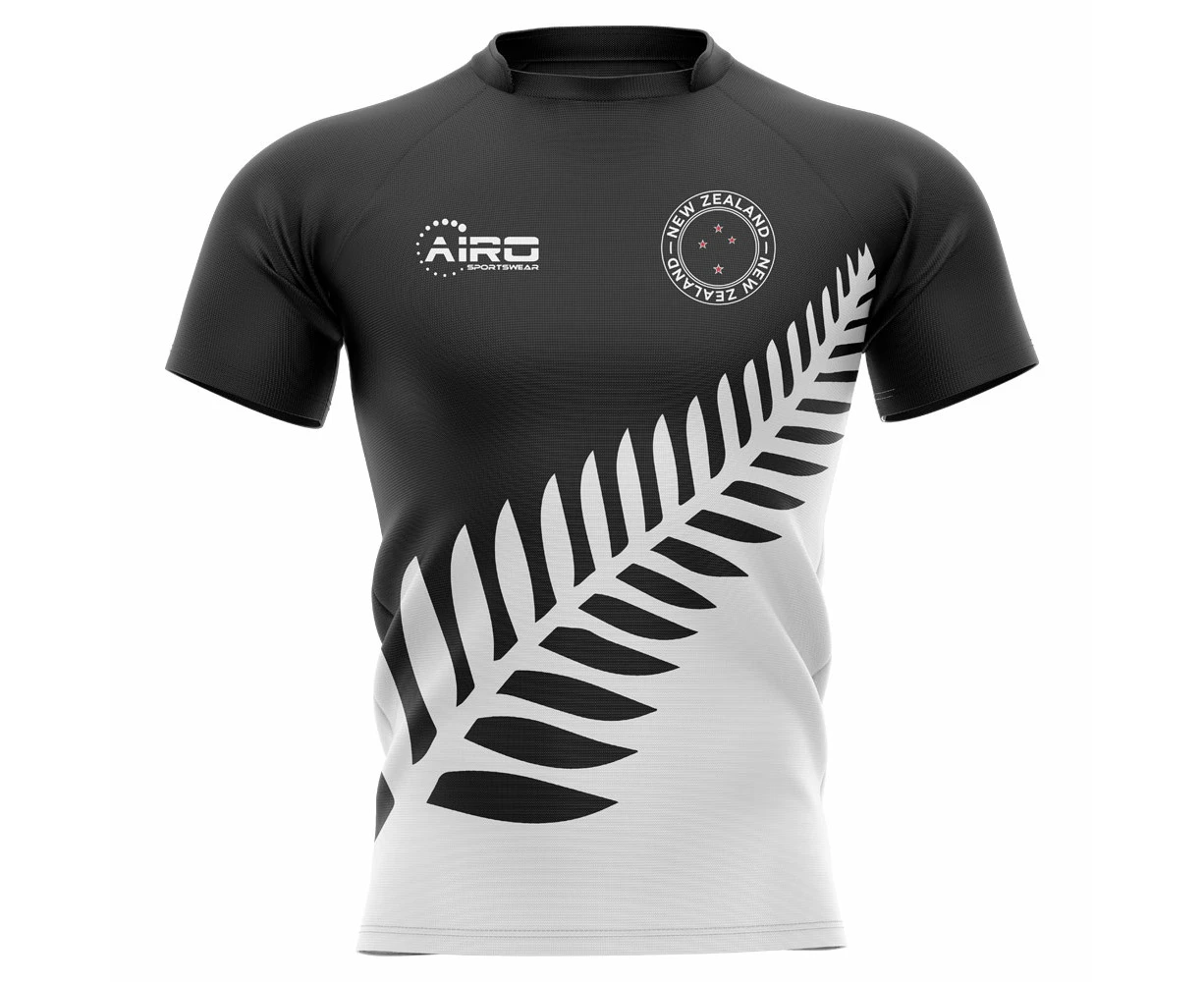 2023-2024 New Zealand All Blacks Fern Concept Rugby Shirt - Adult Long Sleeve