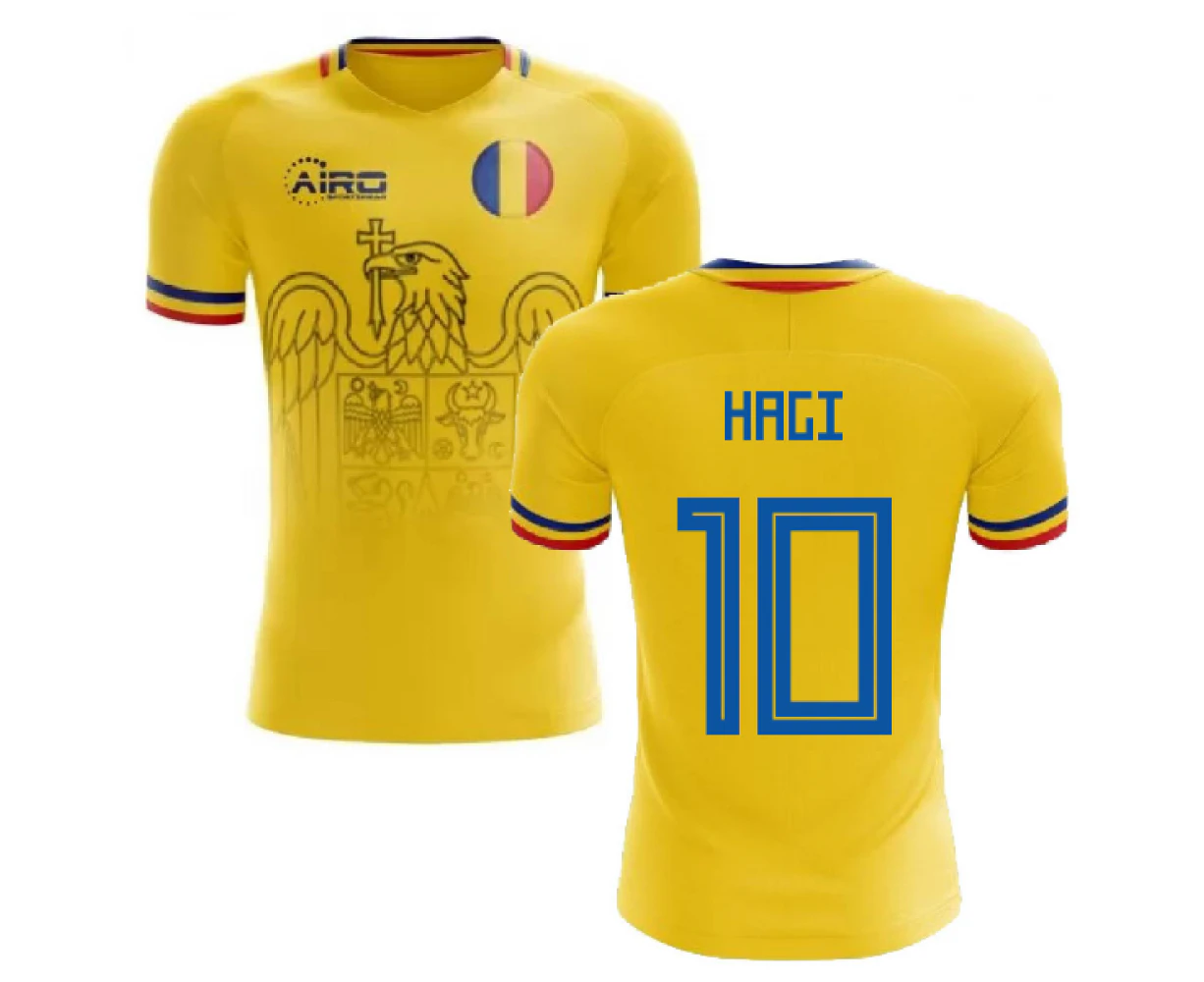 2023-2024 Romania Home Concept Football Shirt (Hagi 10)