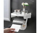 Toilet Paper Holder Waterproof Wall Mount Roll Paper Dispenser Tissue Box Shelf