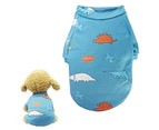 -s-Pet Cute Cartoon Dinosaur Pattern Clothes Pet Two legged Guards Pet Clothes