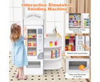 Costway Kids Grocery Store Playset Wooden Supermarket Play Toy Set w/ Cash Register White