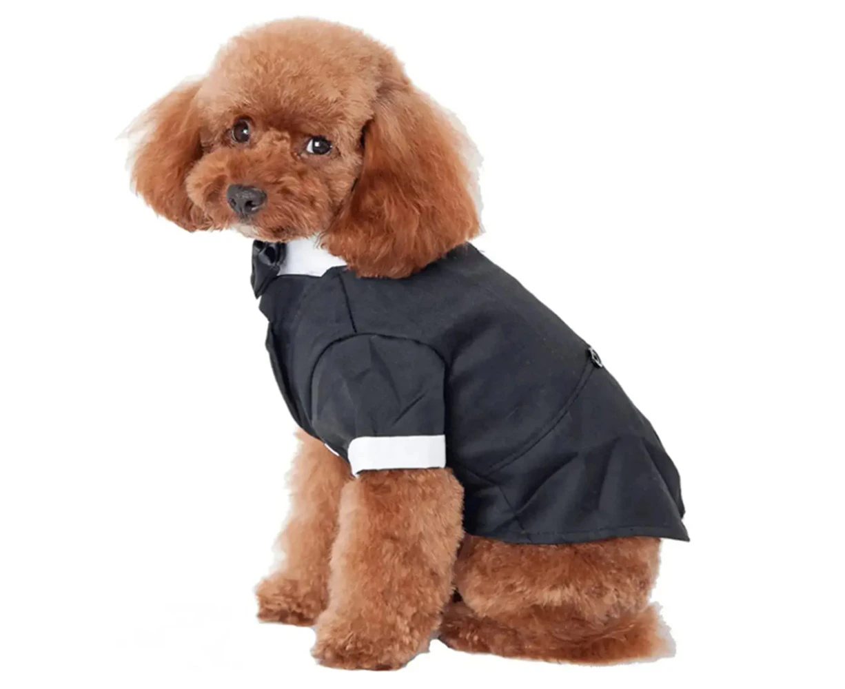 Dog Clothing Pet Suit Pet Wedding Dress Pet Black Wedding Jacket**xl**