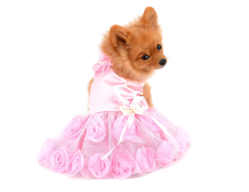 Pet Cute Dress Summer Pet Dress Pet Dress Dog Rose Dress**m**