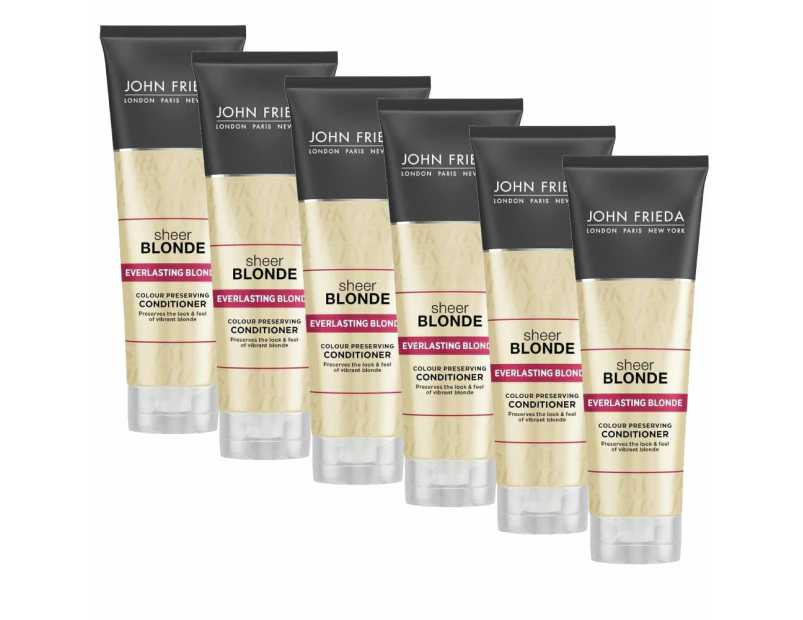 6x John Frieda Sheer Blonde Everlasting Blonde Conditioner 250mL