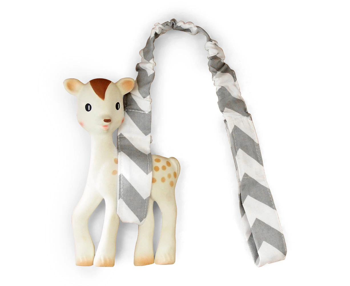 Outlook Baby Toy Strap - Grey Chevron