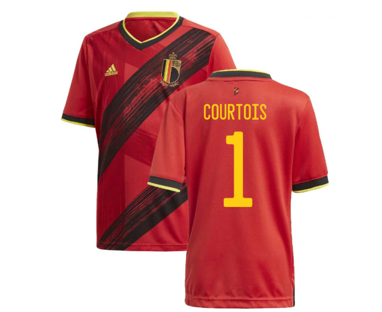 2020-2021 Belgium Home Adidas Football Shirt (Kids) (COURTOIS 1)