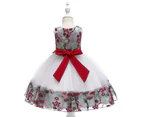 6mths-8yrs Tulle Jewel Sleeveless Princess Children's Prom Dress