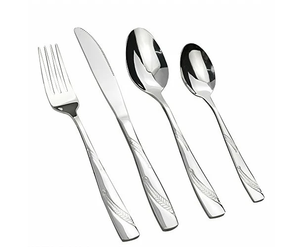 16 Cutlery Set, Stainless Steel Dinner Set, Silverware Set Service for 4 Person