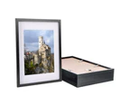 Nicola Spring Photo Frames with A4 Mount - A3 (12" x 17") - Black/White - Pack of 5