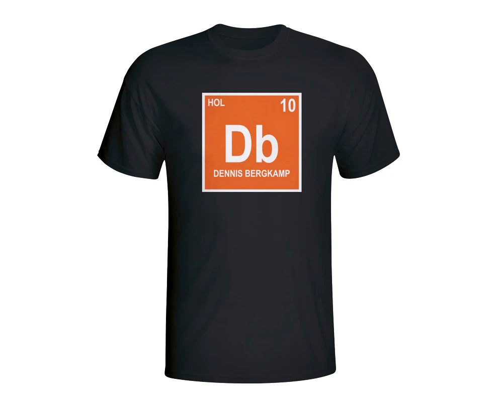 Dennis Bergkamp Holland Periodic Table T-shirt (black)