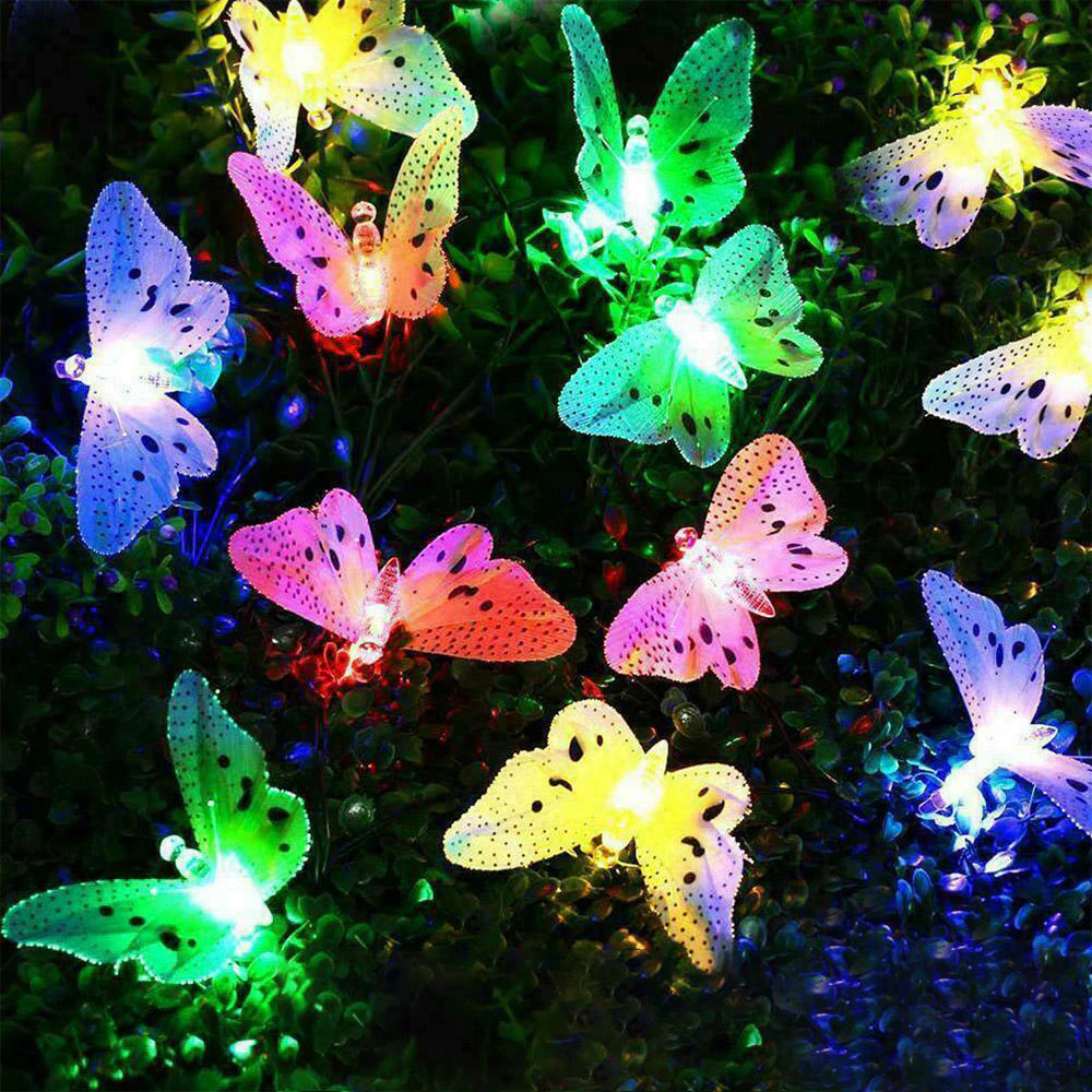 Solar LED Outdoor Decorative Butterfly String Lights