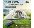 10 Person Tent Beach Camping Auto Instant Family Sun Shade Fishing Shelter Dome Cabin Outdoor Party Travel Sleep Waterproof 550x275x200cm