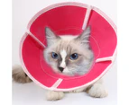 Soft Cat Recovery Collar, Cat Cone Collar, Nonwoven Fabric Elizabeth Collar,Protective Wound Healing Collar Specially Designed for Cats PinkS