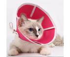 Soft Cat Recovery Collar, Cat Cone Collar, Nonwoven Fabric Elizabeth Collar,Protective Wound Healing Collar Specially Designed for Cats PinkS