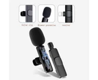 Wireless Lavalier Lapel Microphone - Cordless Omnidirectional Condenser Recording Mic for Interview Video Podcast Vlog YouTube 1pack  Lightning