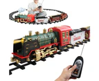 Electric Steam Train Set with Sound and Light Christmas Train Set Toys Birthday Gifts