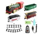 Electric Steam Train Set with Sound and Light Christmas Train Set Toys Birthday Gifts