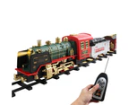 Electric Steam Train Set with Sound and Light Christmas Train Set Toys Birthday Gifts