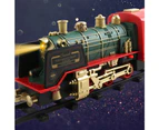 Electric Steam Train Set with Sound and Light Christmas Train Set Toys Birthday Gifts