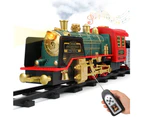 Electric Steam Train Set with Sound and Light Christmas Train Set Toys Birthday Gifts